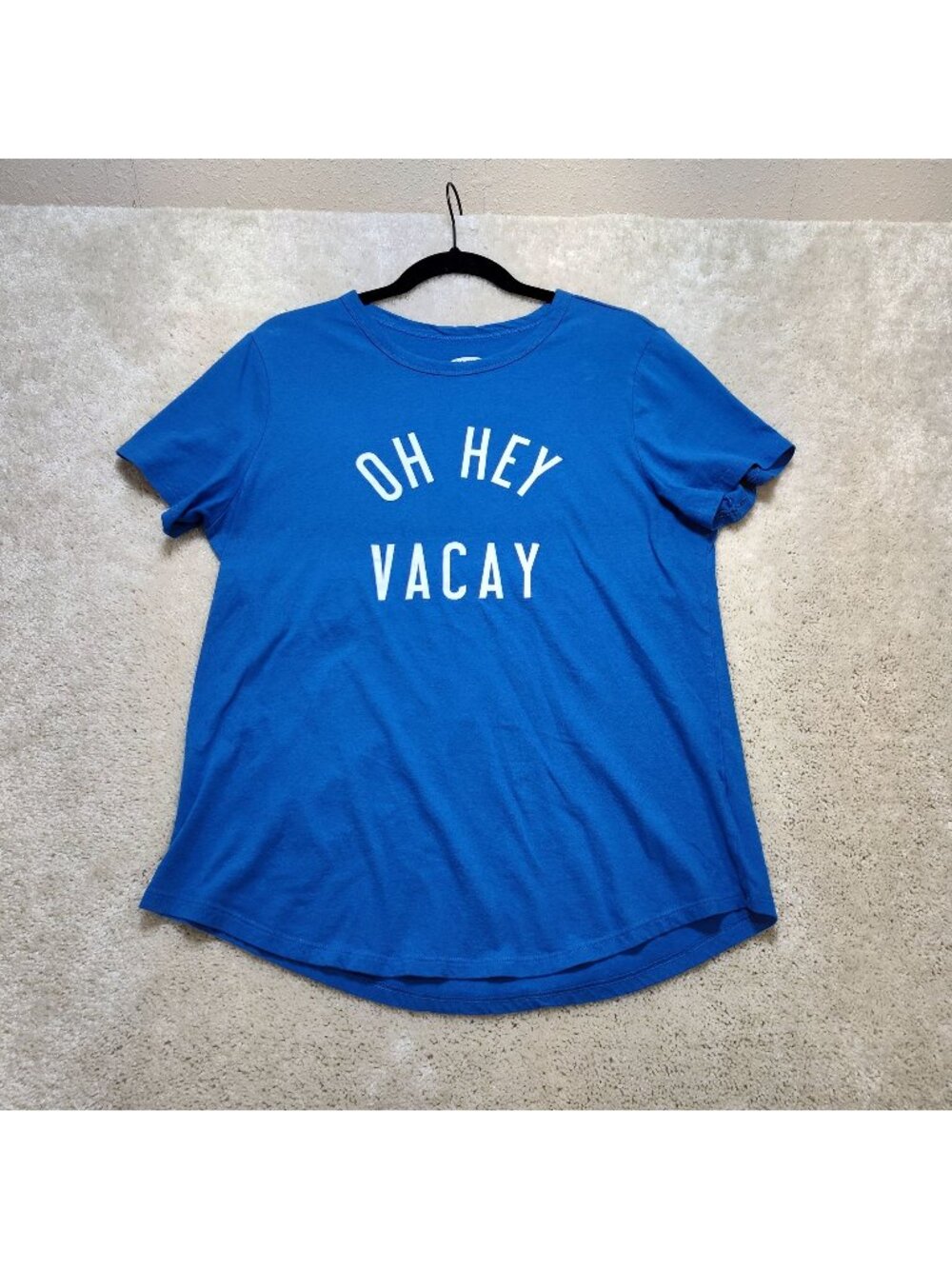 Old Navy Oh Hey Vacay Everywear Graphic T-shirt Crew Neck L Cotton Short Sleeve